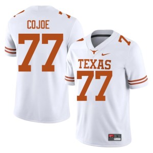 College Football UT Austin #77 2026 Andre Cojoe Mens White Jerseys 886472-985