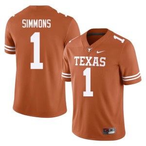 College Football Game Mens University of Texas Colin Simmons Orange #1 Jerseys 737800-304