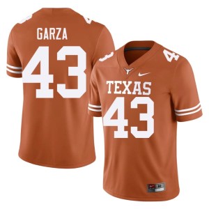 College Football Eric Garza #43 Orange Embroidery Longhorns Mens Jersey 798287-740