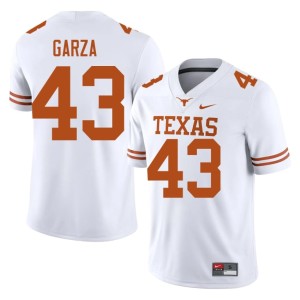 College Football Texas Longhorns Men #43 White Embroidery Eric Garza Jerseys 930659-785