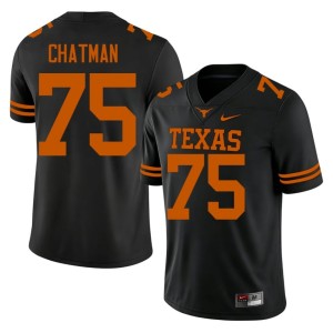 College Football #75 Black Men Texas Longhorns Official Jaydon Chatman Jerseys 922195-421