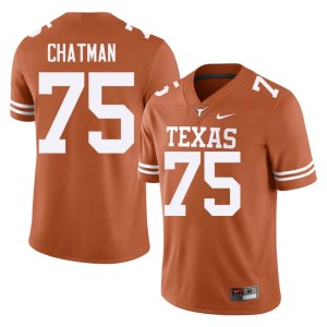 College Football #75 Jaydon Chatman Longhorns Men's Orange Player Jerseys 576780-832