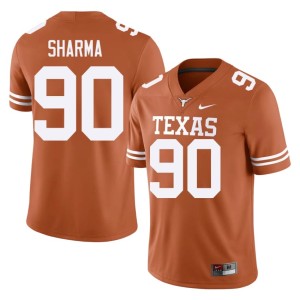 College Football #90 Orange Josiah Sharma University of Texas Men Official Jersey 865736-531
