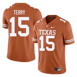 College Football Stitched Texas Longhorns Orange #15 Mens Justus Terry Jersey 191843-409