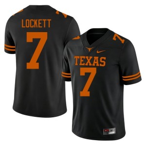 College Football Kaliq Lockett Black The Horns #7 Men's Limited Jersey 998535-999