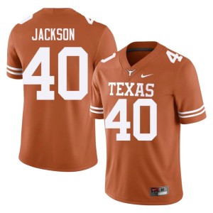 College Football Mens Alumni UT Austin Lance Jackson Orange #40 Jersey 379888-898