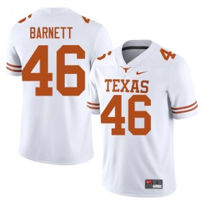 College Football Texas Longhorns Men's #46 Spencer Barnett Replica White Jerseys 256411-575
