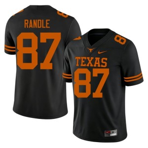 College Football Will Randle #87 Men UT Longhorns Black Player Jersey 337048-741