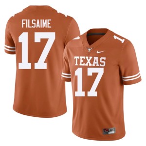 College Football Xavier Filsaime #17 The Horns Orange Men's High School Jersey 455345-196