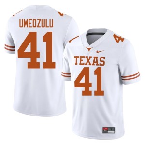 College Football The Horns Limited Men White Ziky Umeozulu #41 Jersey 913548-580