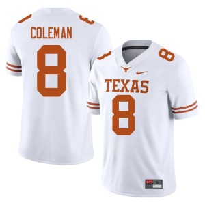 College Football Men Cam Coleman #8 UT Limited White Jerseys 771261-217
