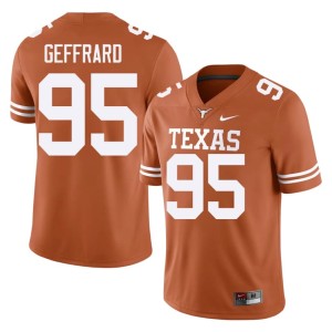 College Football Longhorns Orange Men Ian Geffrard #95 Limited Jerseys 118049-190
