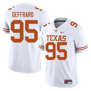 College Football #95 Mens Embroidery Ian Geffrard University of Texas White Jersey 607889-200
