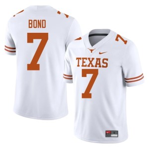 College Football Mens Isaiah Bond #7 White University of Texas Longhorns High School Jersey 100567-921