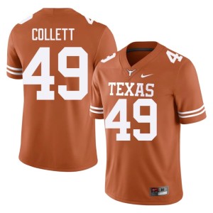 College Football Orange Texas Embroidery Jake Collett #49 Men's Jerseys 322436-730