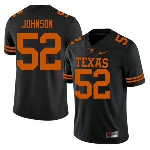 College Football University of Texas James Johnson Black Men's #52 Stitched Jersey 802622-122