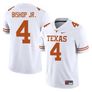 College Football UT #4 Men University Jermaine Bishop Jr. White Jerseys 532839-941