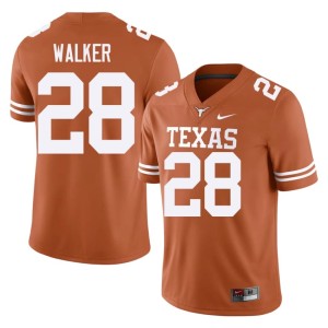 College Football Men Embroidery Jett Walker Orange #28 University of Texas Jerseys 177913-371
