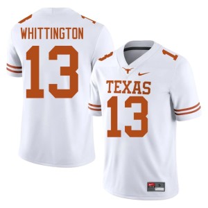 College Football Jordan Whittington Men University of Texas Longhorns White #13 Replica Jersey 269697-398