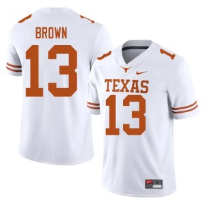 College Football UT Mens White Kohen Brown #13 Alumni Jersey 382471-683