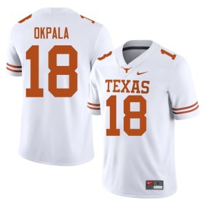 College Football Kosi Okpala White Texas Men's #18 Official Jersey 685426-849