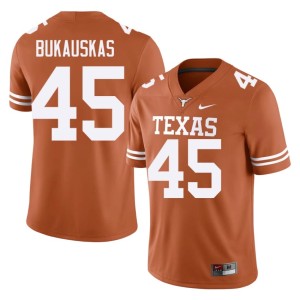 College Football Longhorns Orange Mikey Bukauskas Men 2026-27 #45 Jerseys 928756-330