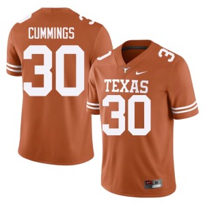 College Football #30 University of Texas Longhorns Mens Player Orange Rocky Cummings Jersey 869877-258