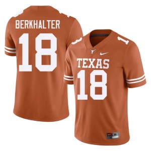 College Football Mens Orange #18 Stitched Sterling Berkhalter UT Jerseys 740947-522