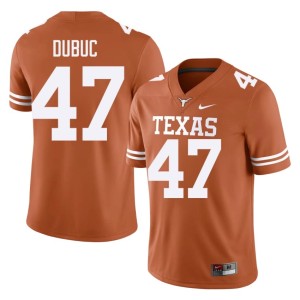 College Football #47 Texas Orange Trey Dubuc Embroidery Mens Jerseys 854604-685