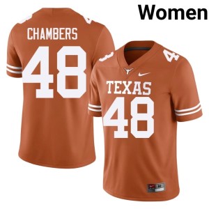 College Football NCAA Orange Horns #48 Women Bryce Chambers Jerseys 901392-987