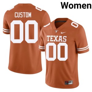 College Football #00 Longhorns Orange Women's 2026 Custom Jersey 743842-839