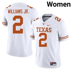 College Football #2 Texas White Derek Williams Jr. Alumni Womens Jersey 207089-864