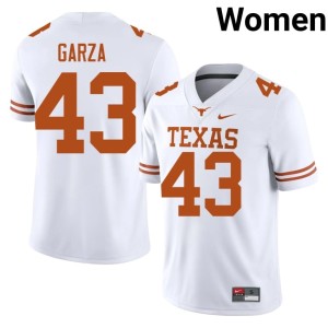 College Football Eric Garza #43 Women's UT White University Jerseys 962136-569