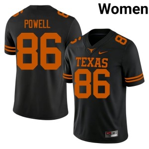 College Football Texas Longhorns #86 Limited Black Womens Hudson Powell Jerseys 645744-773