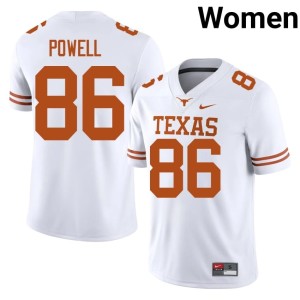 College Football Women #86 Alumni Longhorns Hudson Powell White Jerseys 136119-444