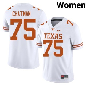 College Football White Longhorns #75 NCAA Womens Jaydon Chatman Jersey 535090-282