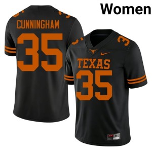 College Football 2026-27 #37 The Horns Black Jonathan Cunningham Women Jersey 122340-508