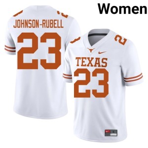 College Football Womens Jordon Johnson-Rubell University of Texas 2026-27 White #23 Jersey 579356-292