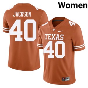 College Football UT Austin Womens Lance Jackson High School #40 Orange Jerseys 995873-420