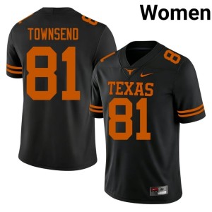 College Football University of Texas Black Womens #81 Official Nick Townsend Jerseys 690926-987