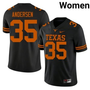 College Football #35 Womens University of Texas Longhorns Stitched Rett Andersen Black Jerseys 805960-567