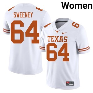 College Football #64 Womens Burnt Orange Robert Sweeney White Alumni Jersey 281363-182