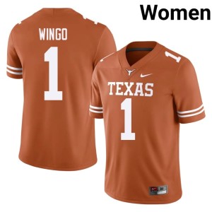 College Football Texas Orange #1 Ryan Wingo Women Alumni Jerseys 164048-575