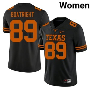 College Football Texas Longhorns Stitched #89 Ty Boatright Black Womens Jersey 113178-631