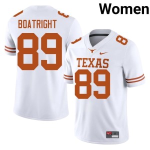 College Football Burnt Orange #89 Game White Ty Boatright Women Jersey 888066-831