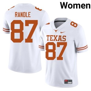 College Football UT White #87 Women Will Randle Stitched Jersey 387716-671