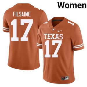 College Football Orange University of Texas Longhorns High School Womens Xavier Filsaime #17 Jerseys 310993-835