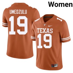 College Football Orange Texas Official Zina Umeozulu #19 Women Jersey 733015-888