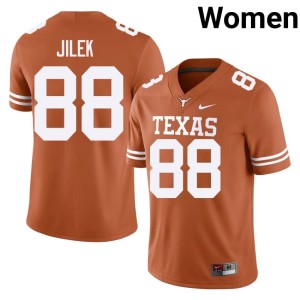 College Football Stitched Women's Orange #88 Charlie Jilek Texas Jerseys 581209-515