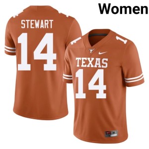 College Football Women #14 Stitched Chris Stewart Texas Athletics Orange Jerseys 834885-786